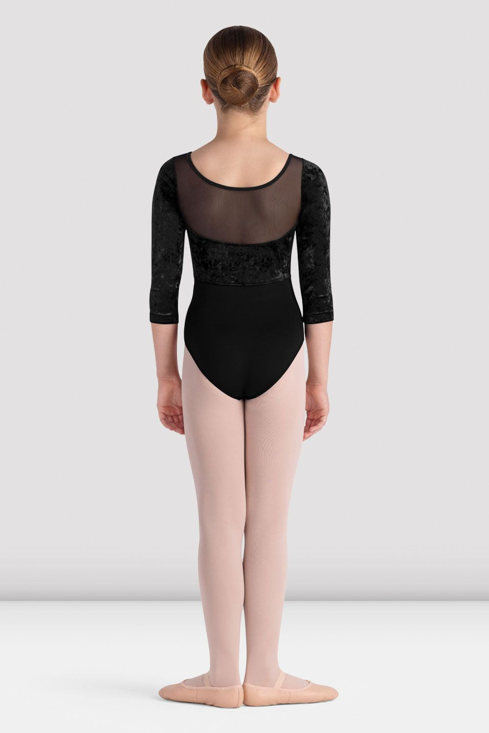 Mesh Back 3/4 Sleeve Leotard