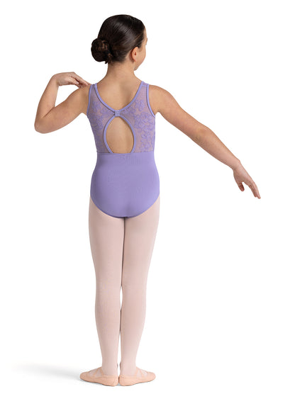 Emb. Keyhole Tank Leo - Lilac