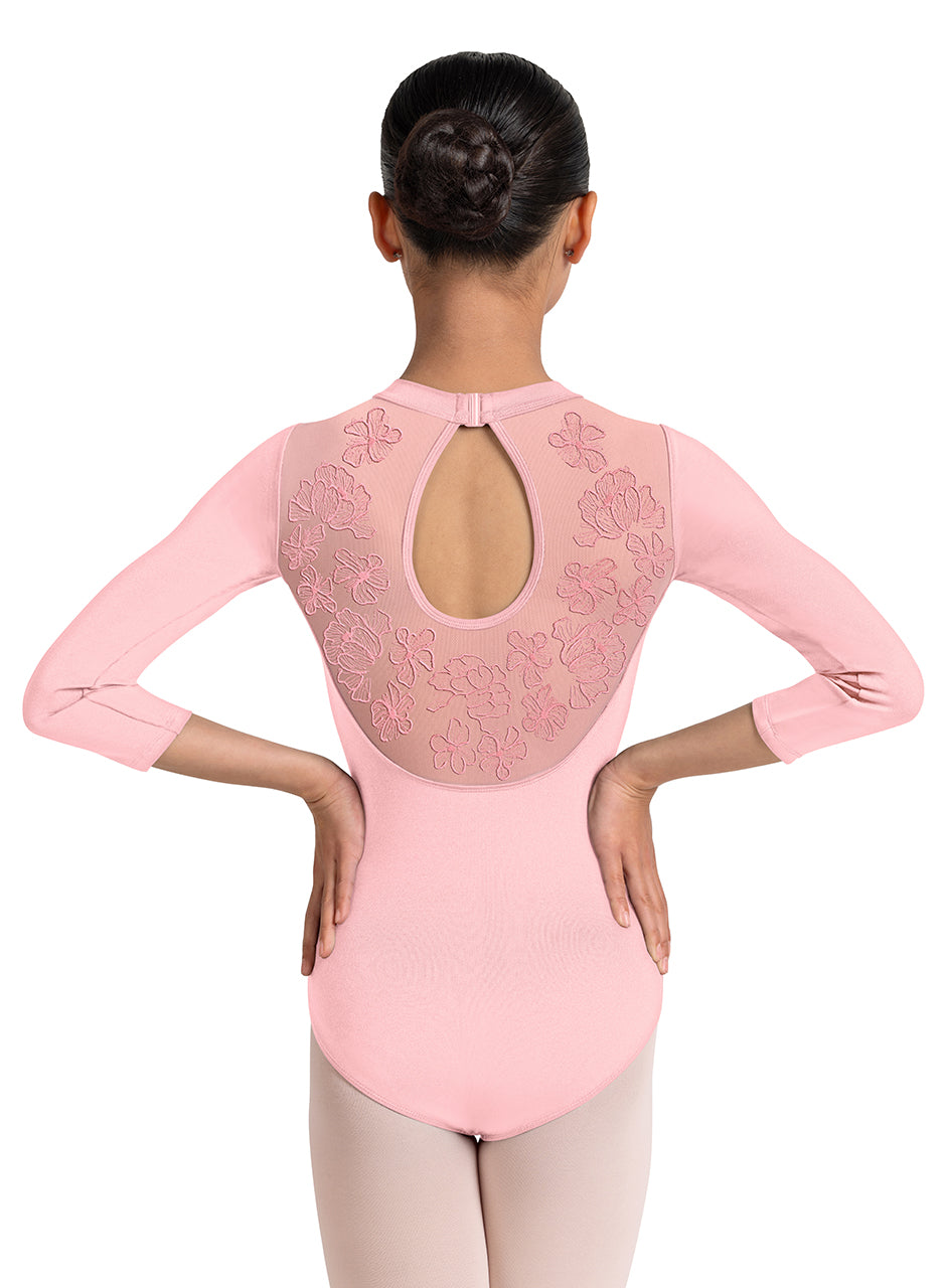 Emb. 3/4 Sleeve Leo - Candy Pink