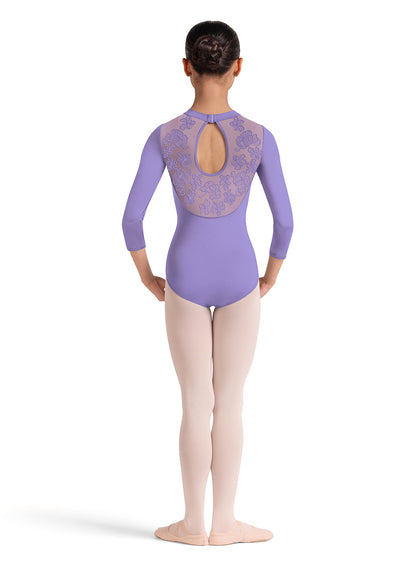 Emb. 3/4 Sleeve Leo - Lilac