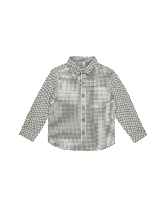 Collared LS Shirt - Forest Gingham