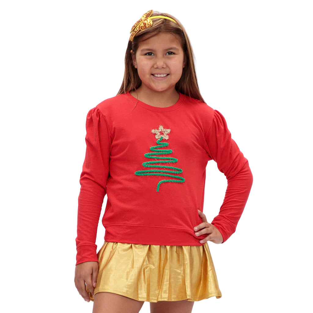 Tinsel Christmas Tree Sweatshirt