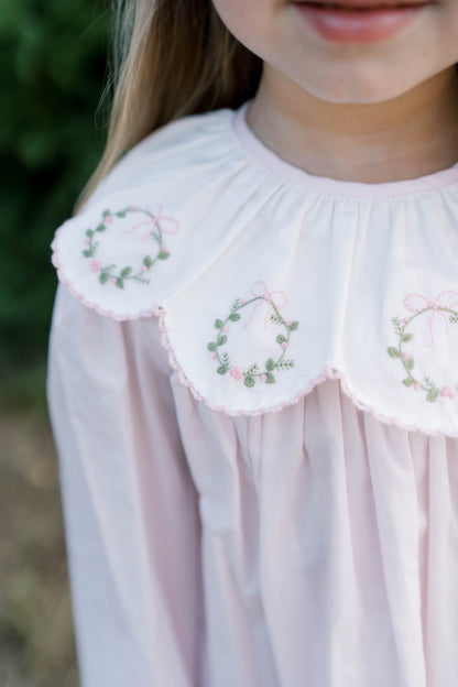 Chole Dress-Blessings Pink/Wreath