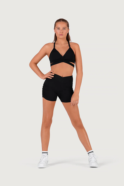 V Front Short - Black