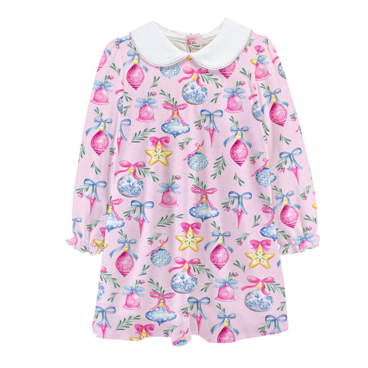 Bright Holiday Collar Dress