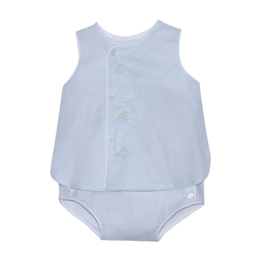 Blanche Diaper Set - Transportation