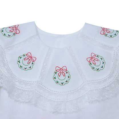 Clara Marie Dress - Christmas Wreath
