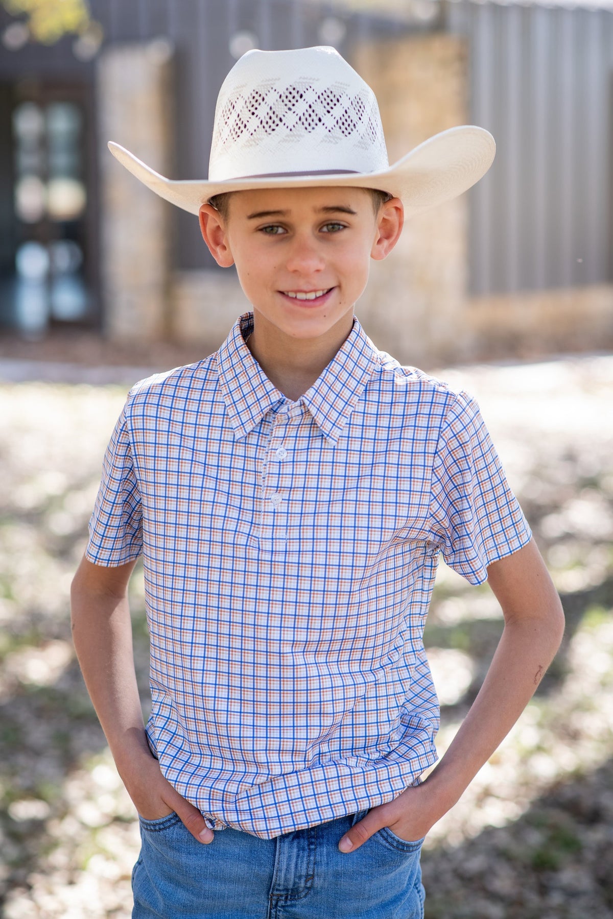 Brazos Plaid Polo