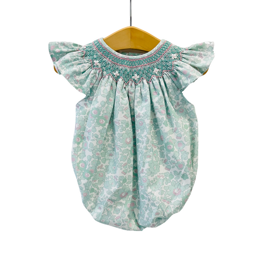 Marie Floral Smocked Bubble
