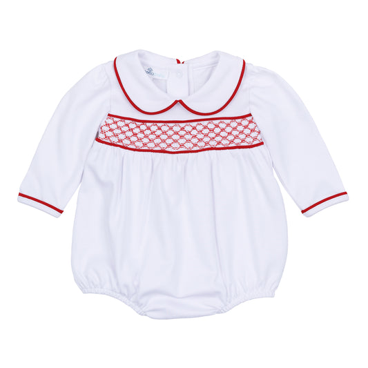 Red & White L/S Girl Bubble