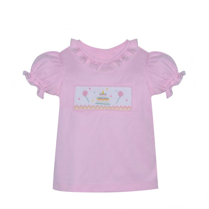 Emma Smocked B-Day Blouse - EBSMBTD