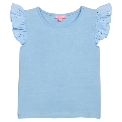Eyelet Tank-Light Blue