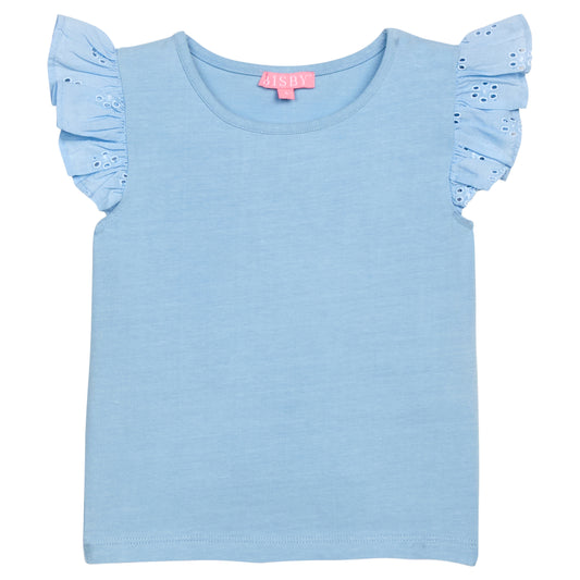 Eyelet Tank-Light Blue