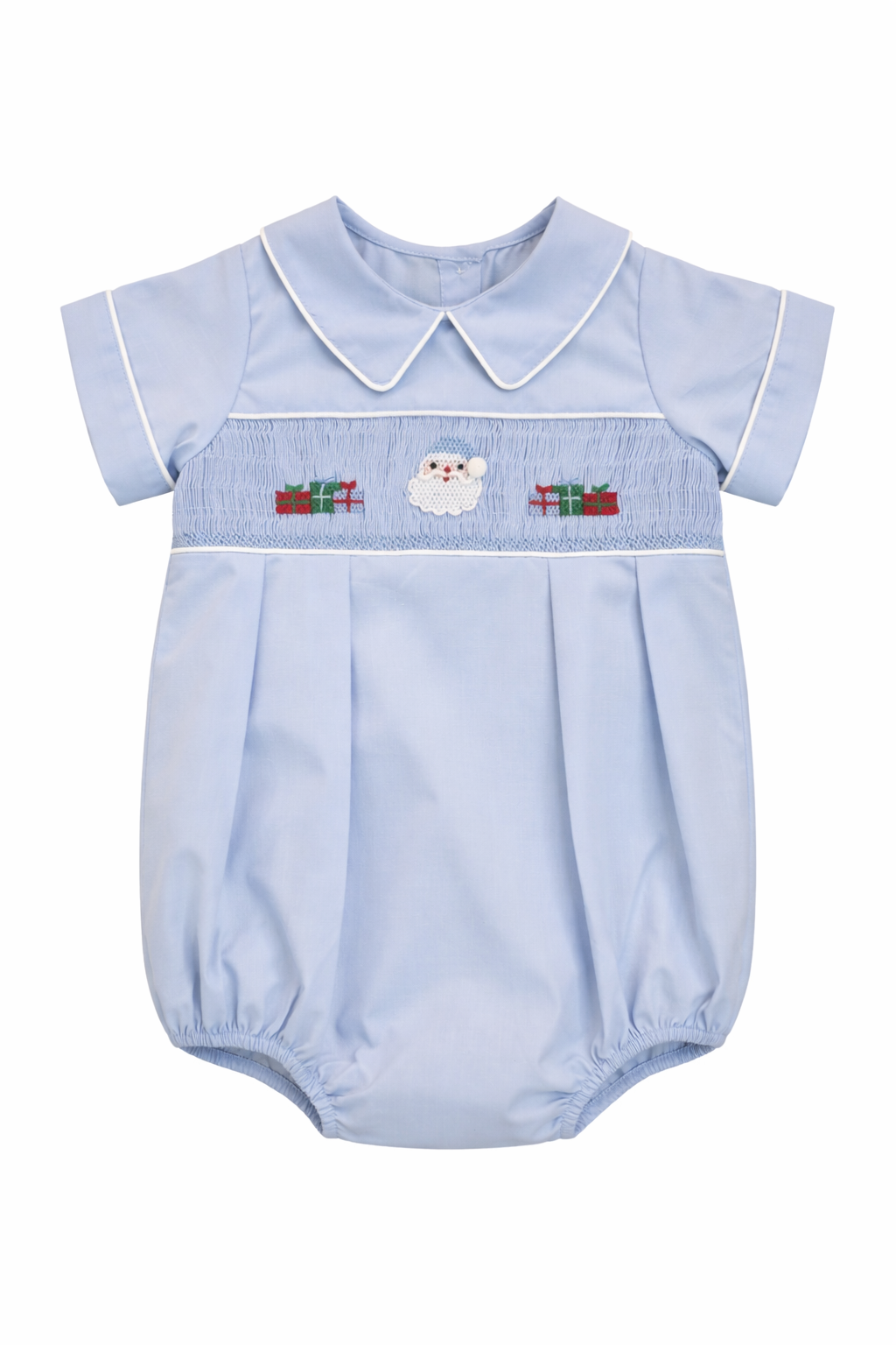 Santa Bl Smocked Bubble-180