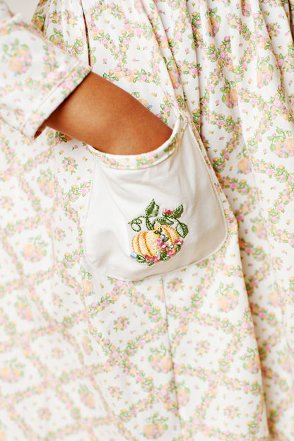 Pumpkin Trellis Pocket Dress