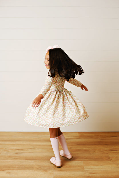 Pumpkin Trellis Pocket Dress