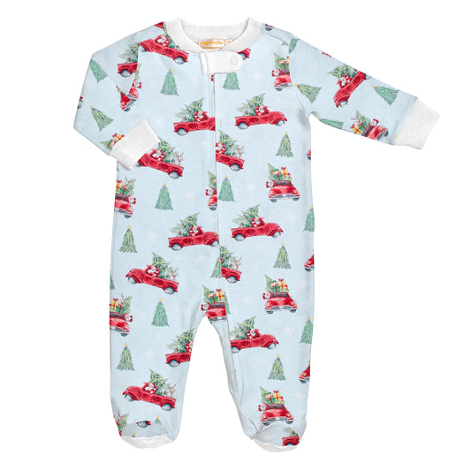 Santa is Coming Zip Footie