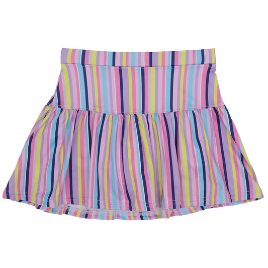 Fall Stripes Gathered Skort
