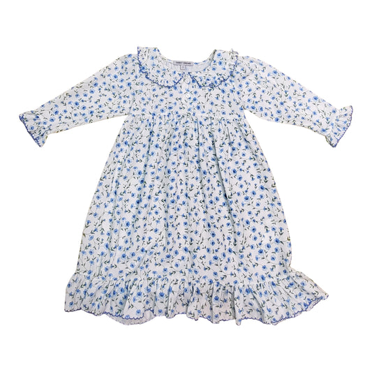Glory Blue Floral Print Gown