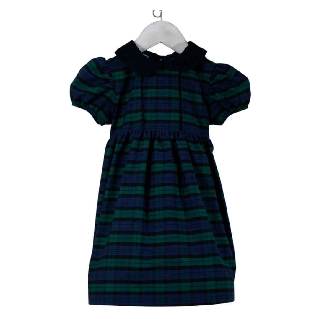 Green Navy Plaid Claire Dress