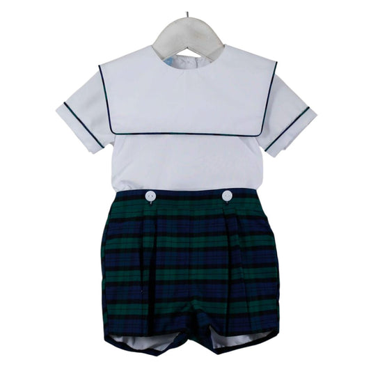 Green Navy Plaid Andrew Set