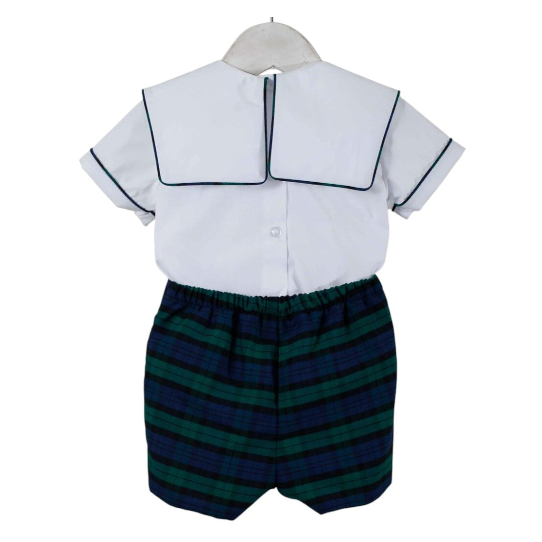 Green Navy Plaid Andrew Set