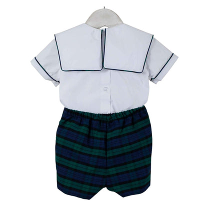 Green Navy Plaid Andrew Set