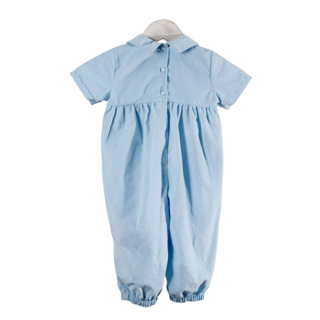 Lt. Blue Corduroy Charles Romper