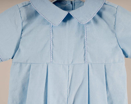 Lt. Blue Corduroy Charles Romper