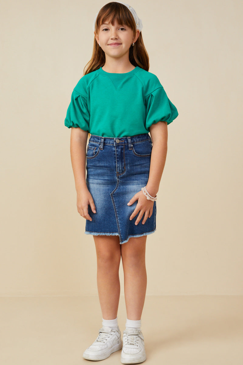 Puff Sleeve Top - Kelly Green