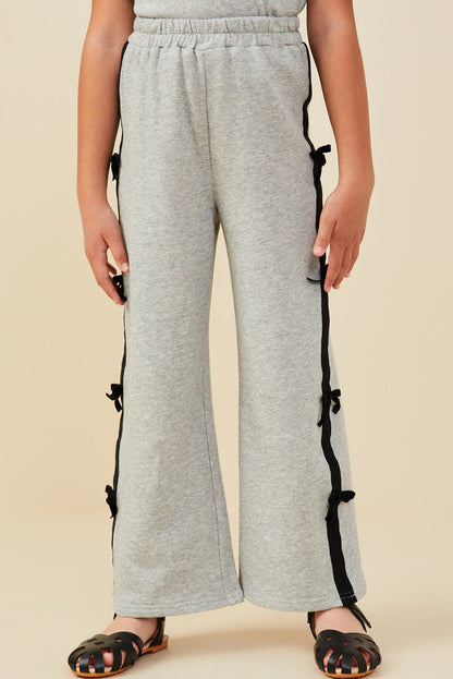 Bow Trim Side Joggers - Grey