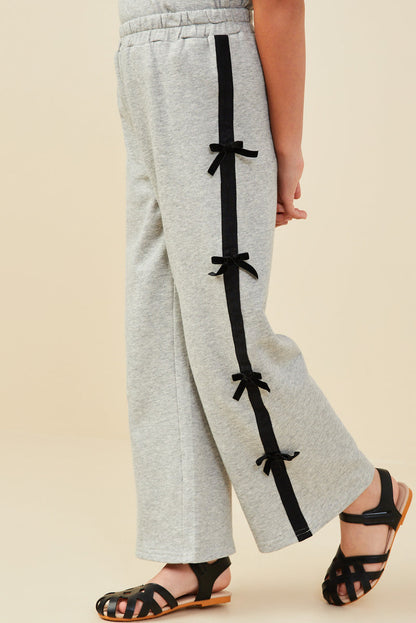 Bow Trim Side Joggers - Grey