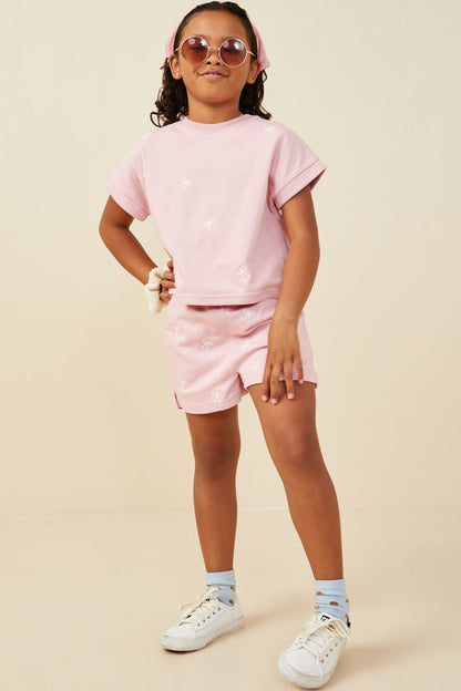 Bow Emb. Top - Mauve