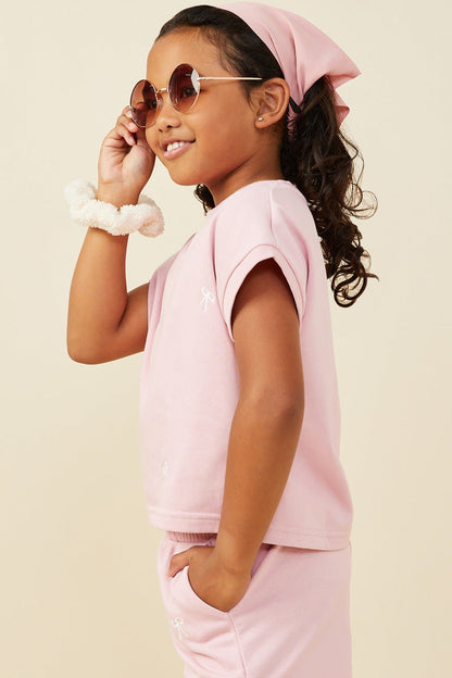 Bow Emb. Top - Mauve
