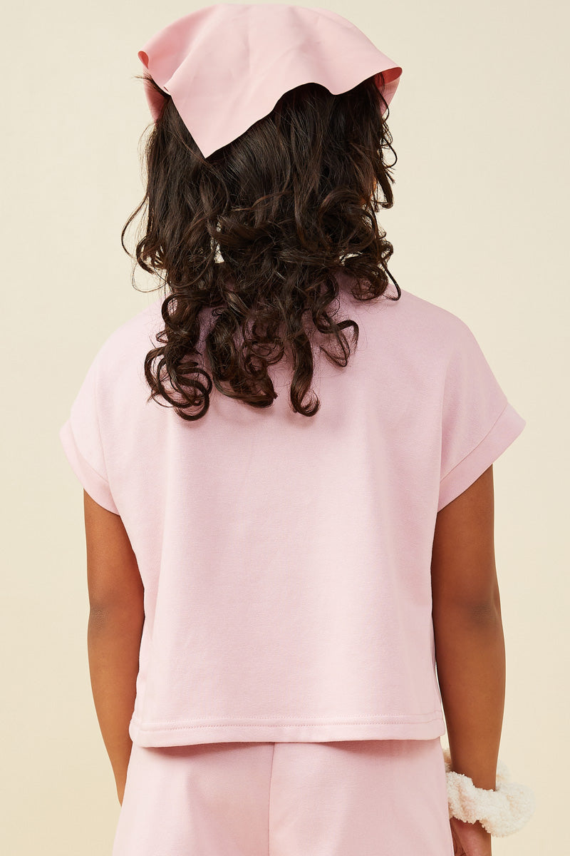 Bow Emb. Top - Mauve