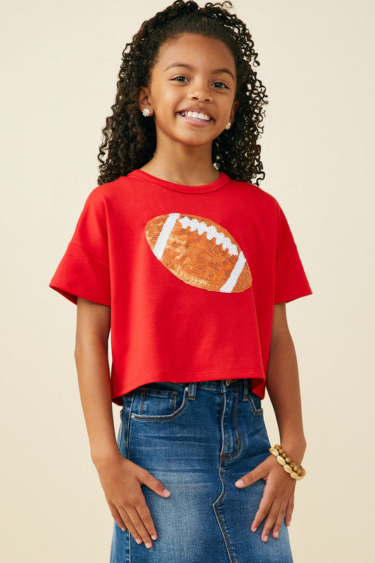 Sequin Football Shirt - Red