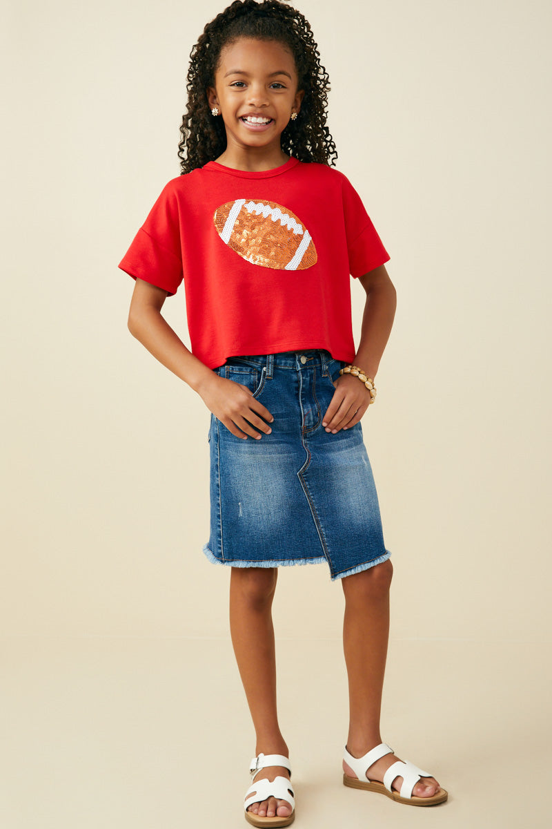 Sequin Football Shirt - Red