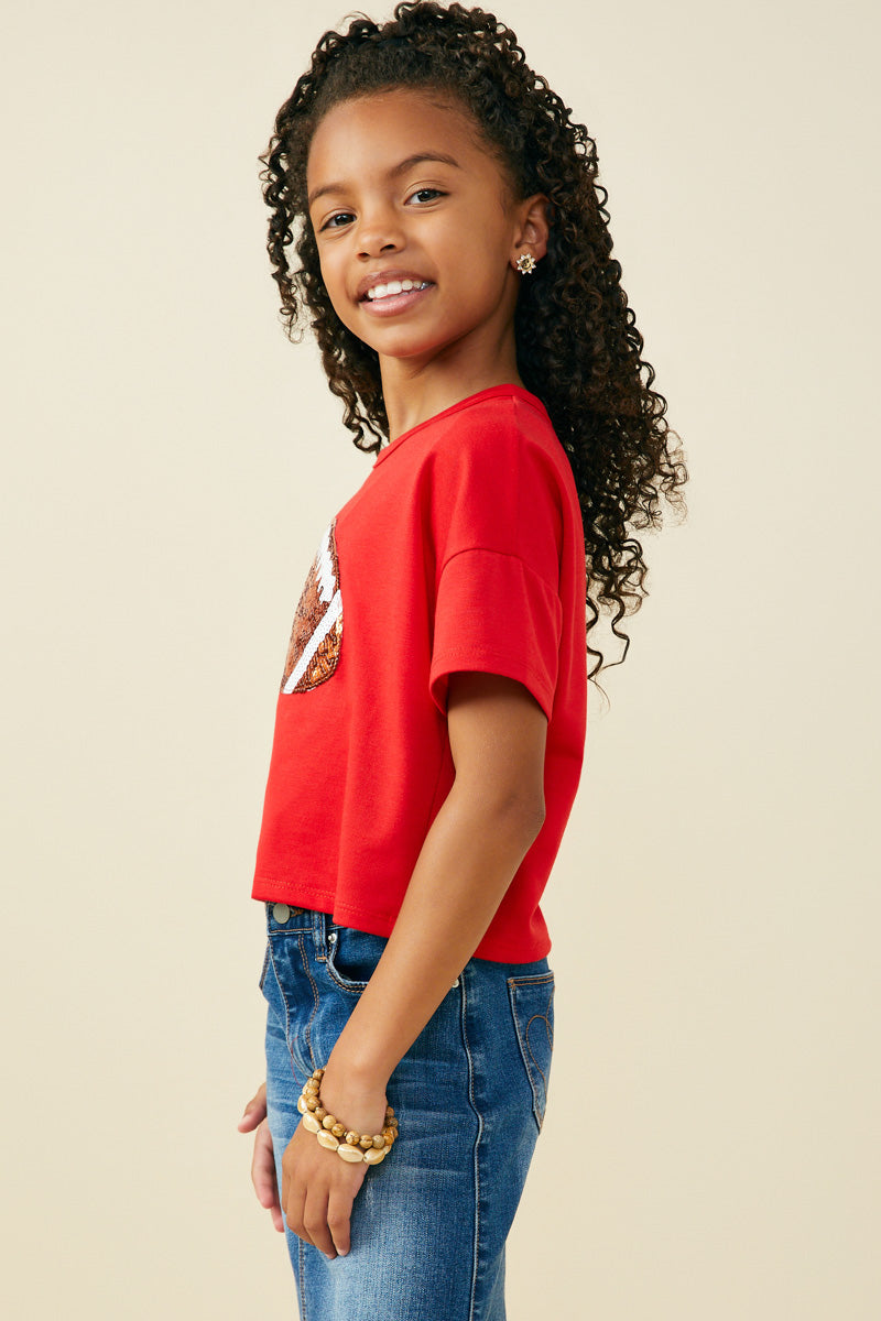 Sequin Football Shirt - Red