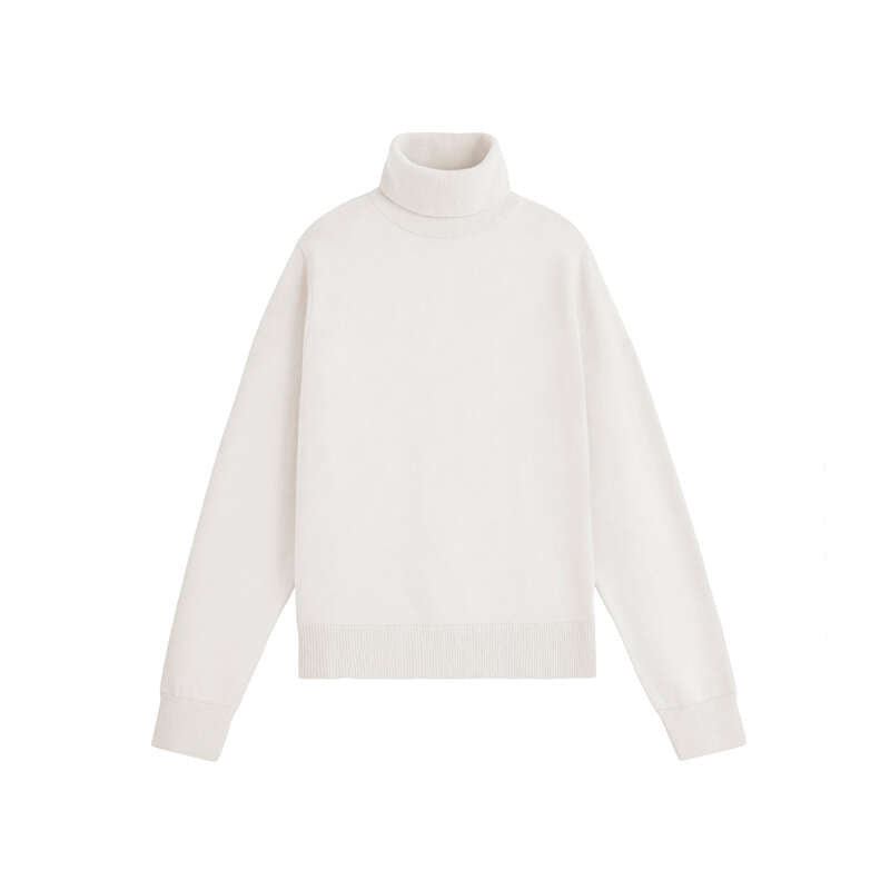 Light Turtleneck Sweater-Cream