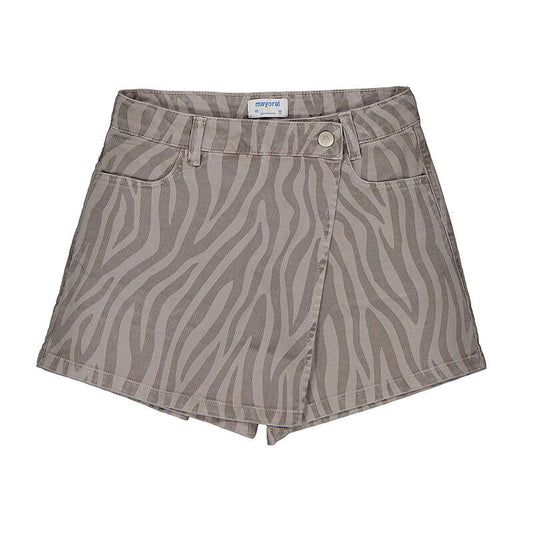Choc Tiger Twill Skort-7934