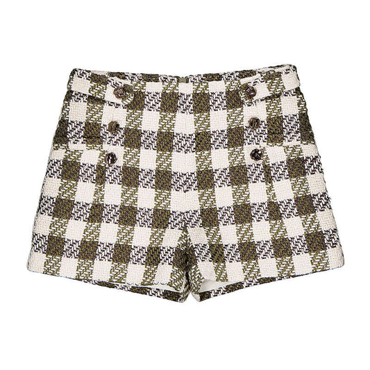 Avocado Tweed Gingham Short