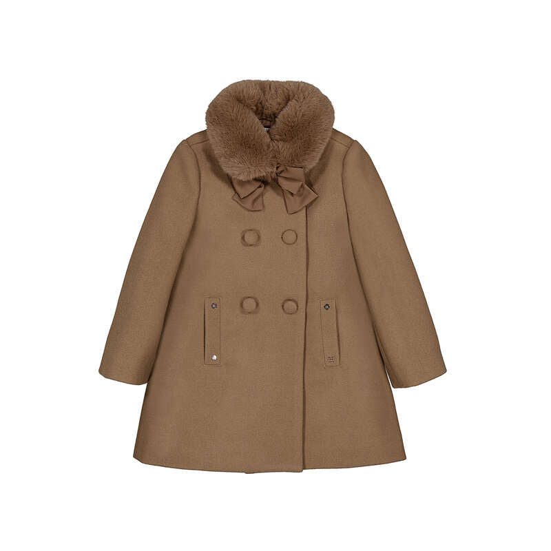 Faux Fur Collar Coat