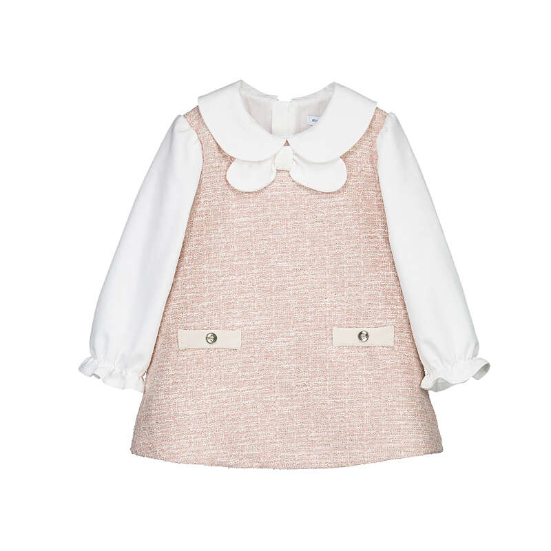 Tweed dress w Shirt- 2948