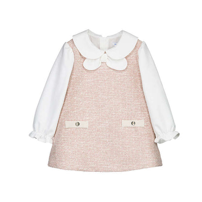 Tweed dress w Shirt- 2948