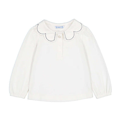 Ivory Wave Collar Polo-2114
