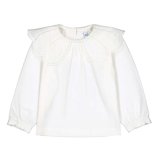 Petal Collared Shirt- Off White/2091