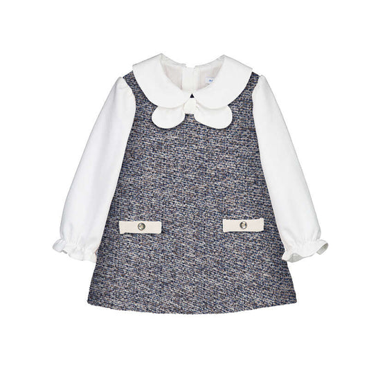 Tweed dress w Shirt- 2948