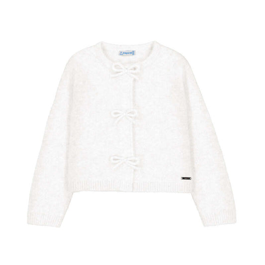 Knit Cardigan w Bows-4325