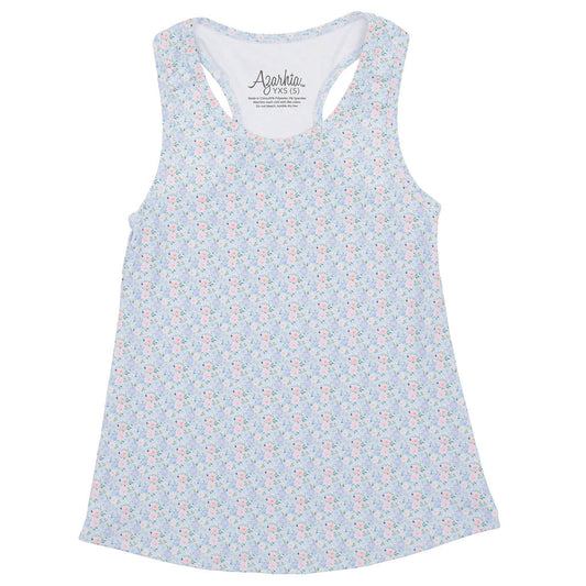 Printed Tank - Grand Blue Flowers