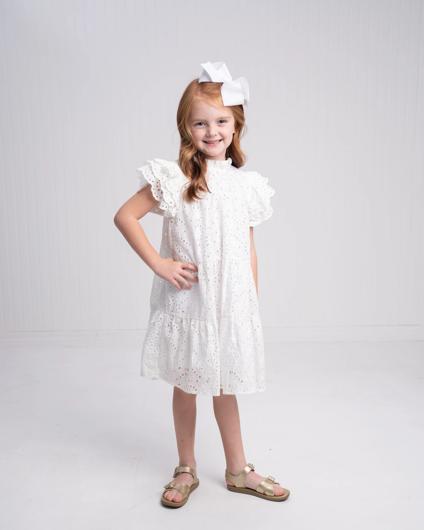 Hallie Dress - White Eyelet